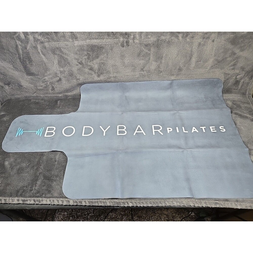 Pilates Reformer Mat Towel Gray 39In X 24In Non-Slip Suede Pilates Washable
